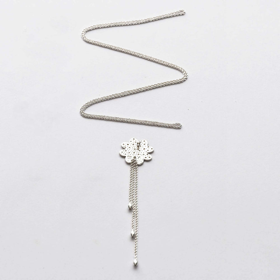 Andean Clover 950 Silver Necklace Jewelry - Princesa Inca®