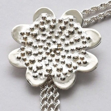 Andean Clover 950 Silver Necklace Jewelry - Princesa Inca®