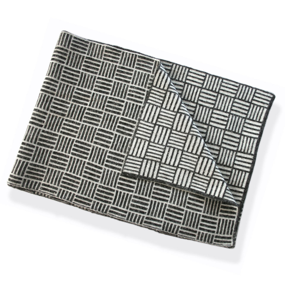 Baby Alpaca Scarf - Off-White/Gray - Princesa Inca®