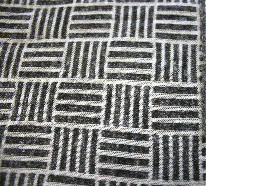 Baby Alpaca Scarf - Off-White/Gray - Princesa Inca®