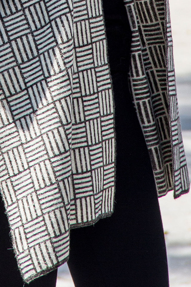 Baby Alpaca Scarf - Off-White/Gray - Princesa Inca®