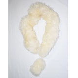 100% Baby Alpaca Fur Scarf ~ Natural Fiber Wrap for Women ~ Off White - Princesa Inca®