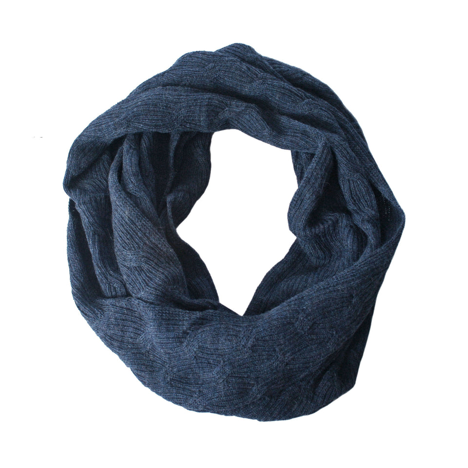 Infinity 100% Baby Alpaca Scarf ~ Blue - Princesa Inca®