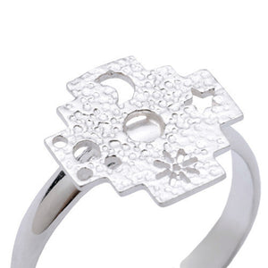 Andean Cross 950 Silver Ring Jewelry