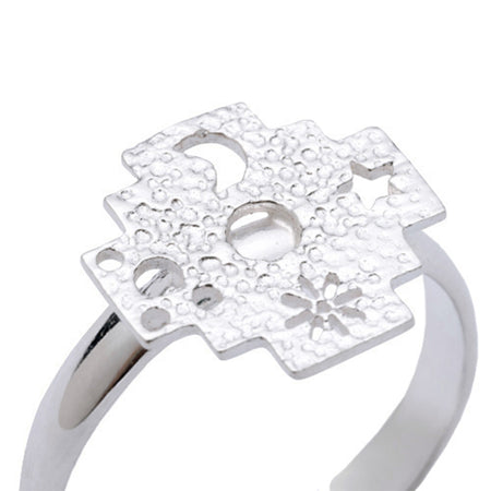 Andean Cross 950 Silver Ring Jewelry
