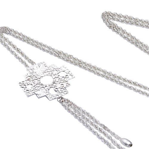 Andean Cross 950 Silver Necklace Jewelry