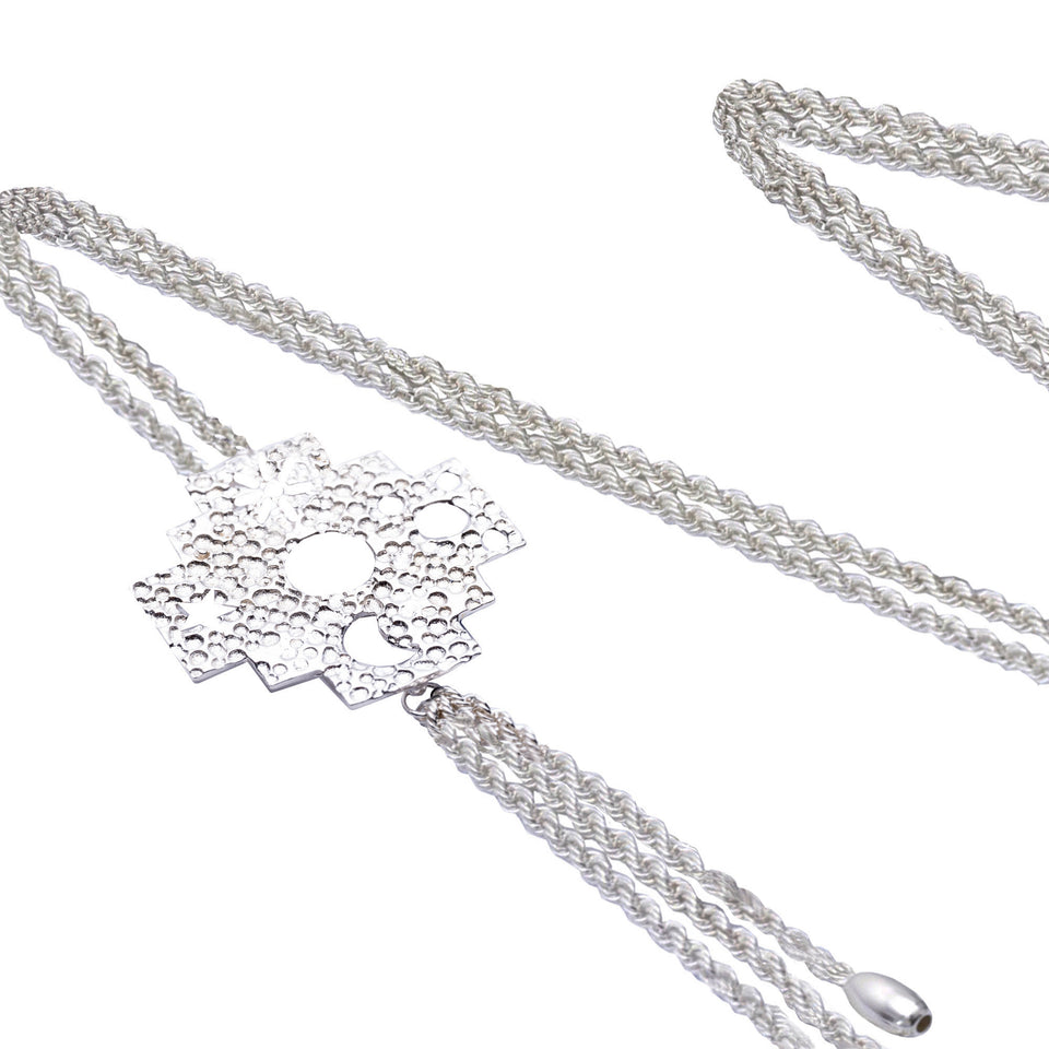 Andean Cross 950 Silver Necklace Jewelry