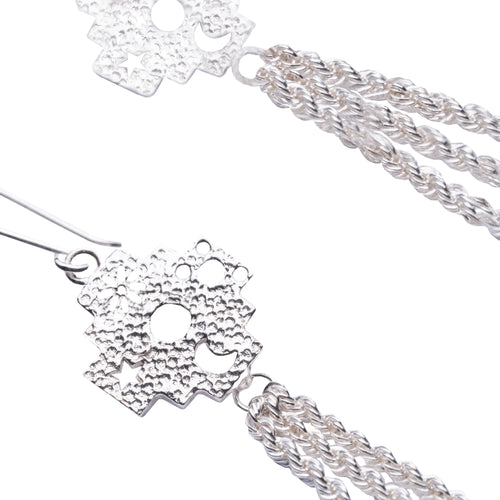 Andean Cross 950 Silver Earrings Jewelry