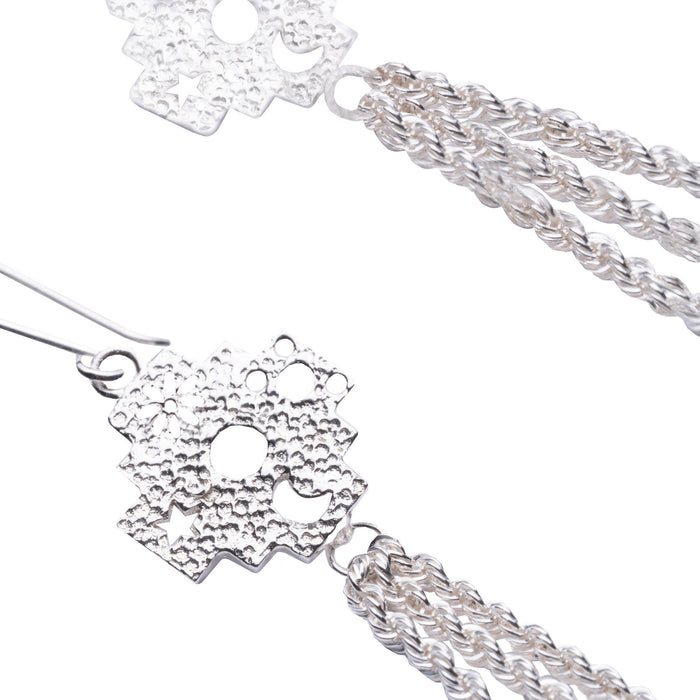Andean Cross 950 Silver Earrings Jewelry