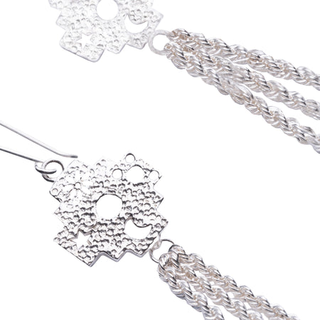 Andean Cross 950 Silver Earrings Jewelry
