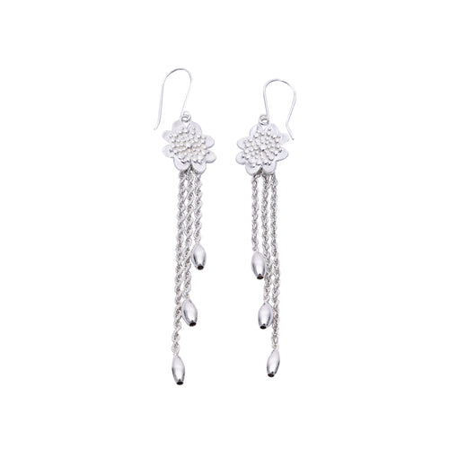 Andean Clover 950 Silver Earrings Jewelry