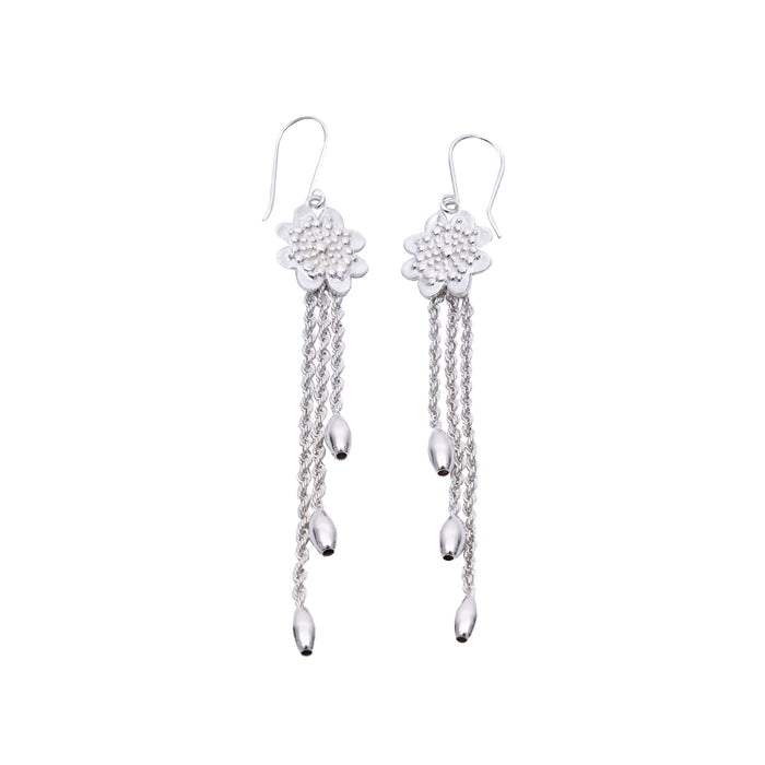 Andean Clover 950 Silver Earrings Jewelry