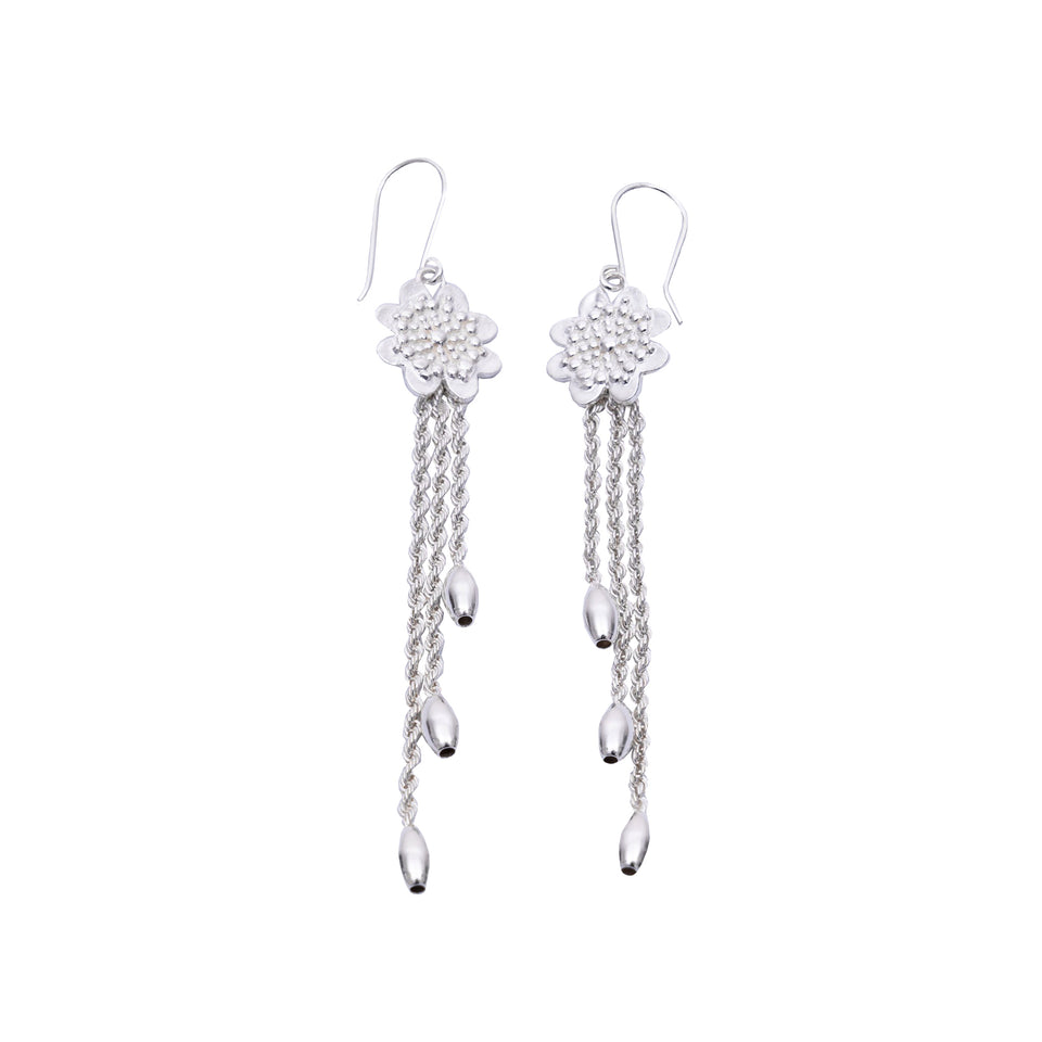 Andean Clover 950 Silver Earrings Jewelry