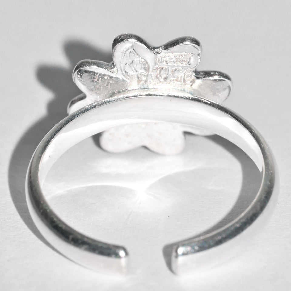 Andean Clover 950 Silver Ring Jewelry - Princesa Inca®