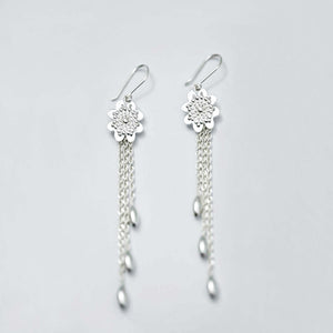 Andean Clover 950 Silver Earrings Jewelry - Princesa Inca®