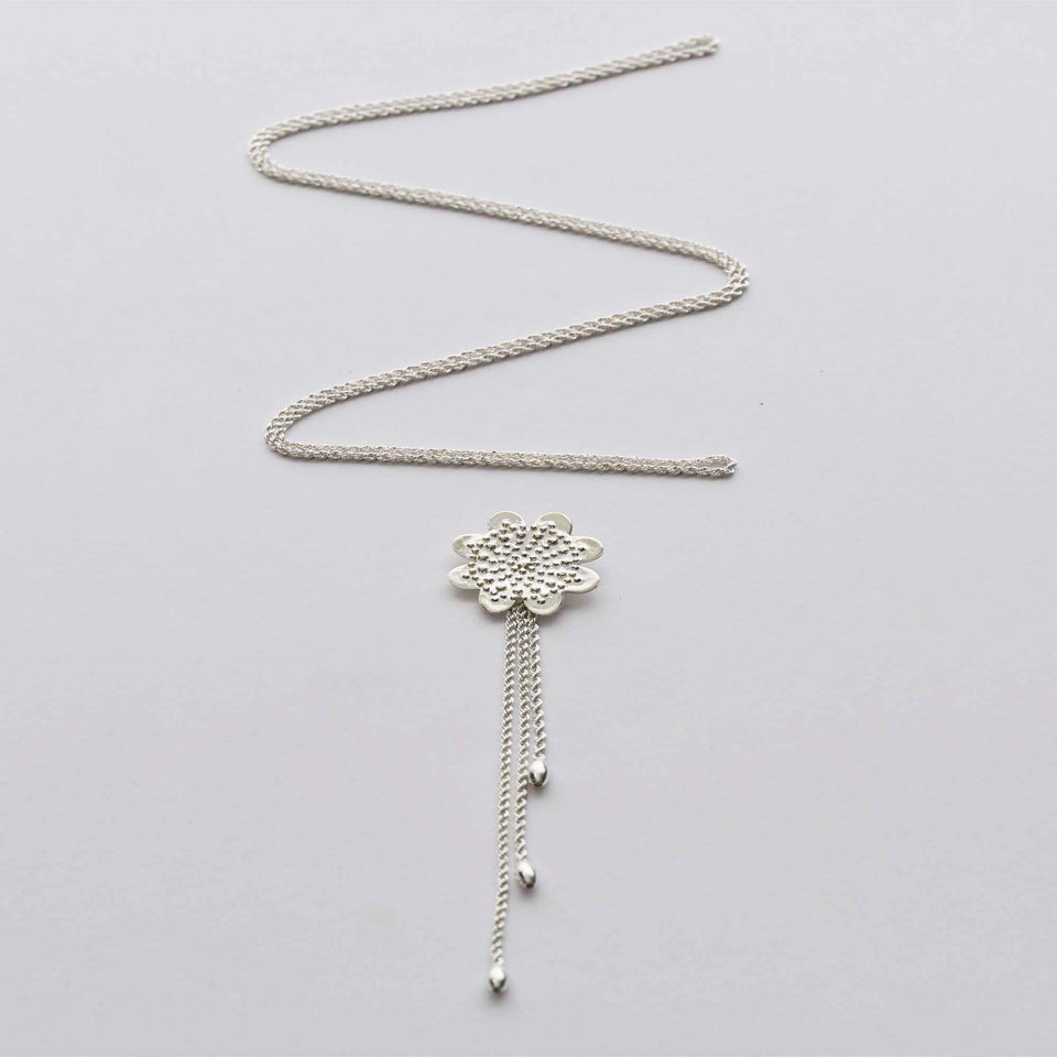 Andean Clover 950 Silver Necklace Jewelry - Princesa Inca®