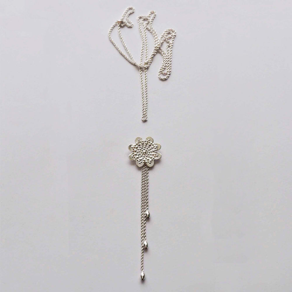 Andean Clover 950 Silver Necklace Jewelry - Princesa Inca®