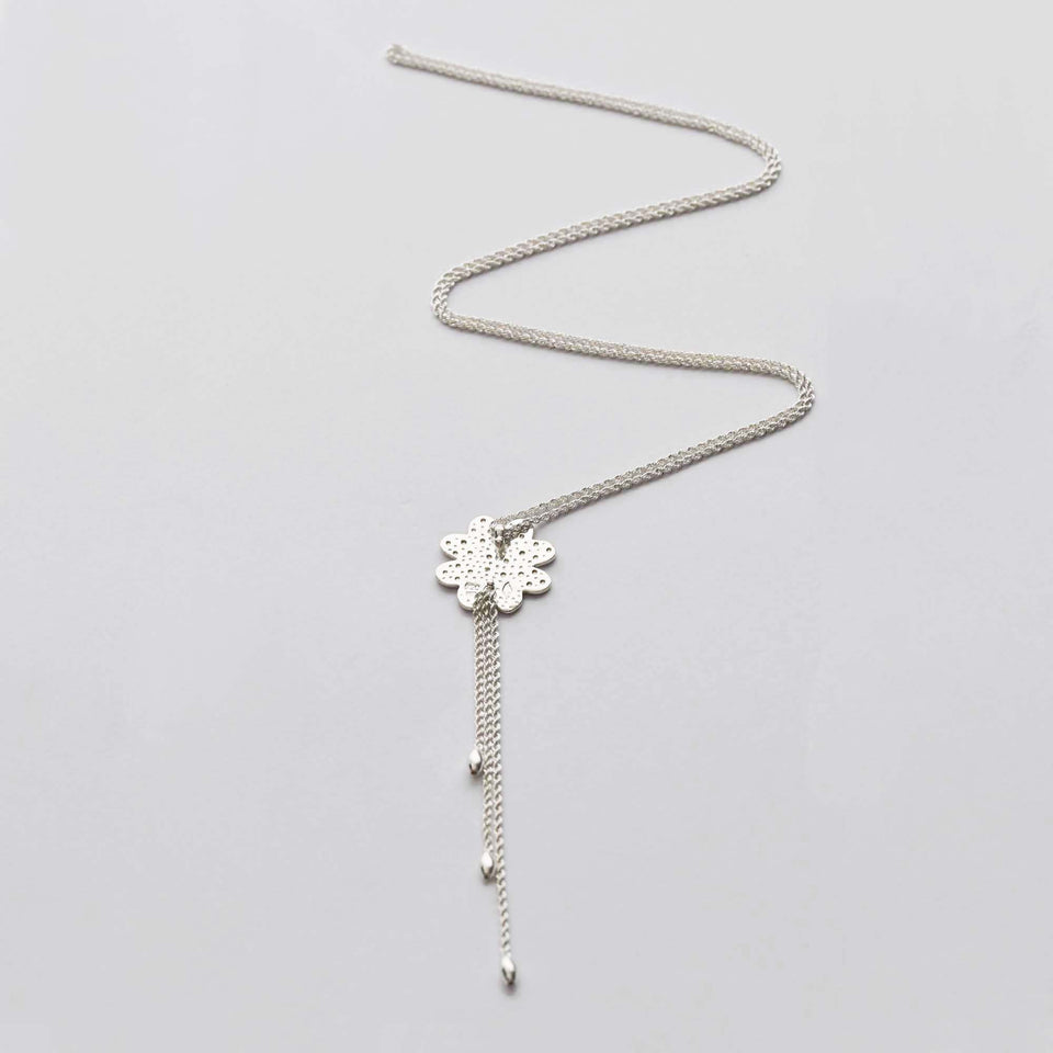 Andean Clover 950 Silver Necklace Jewelry - Princesa Inca®