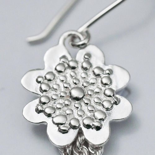Andean Clover 950 Silver Earrings Jewelry - Princesa Inca®