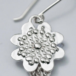 Andean Clover 950 Silver Earrings Jewelry - Princesa Inca®