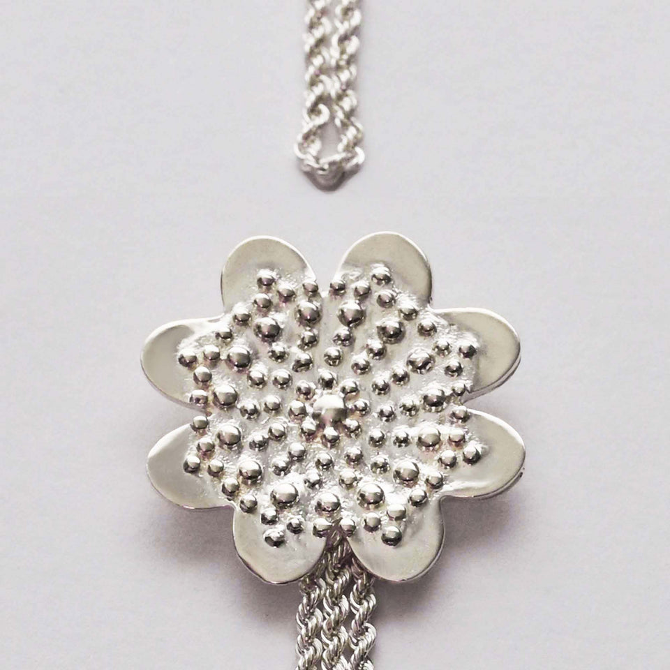 Andean Clover 950 Silver Necklace Jewelry - Princesa Inca®