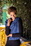 100% Baby Alpaca Wool Wrap Scarf ~ Blue Accessories - Princesa Inca®