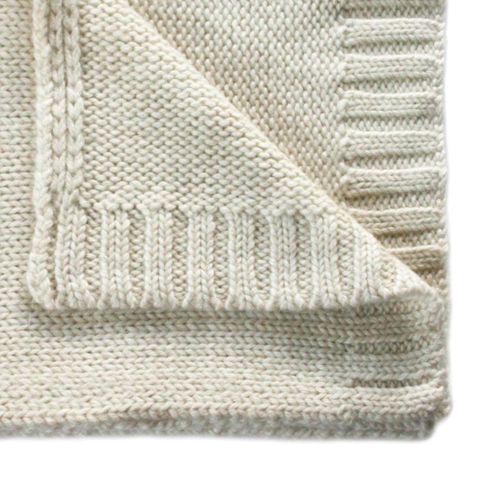 100% Baby Alpaca Knit Scarf  for Women and Men ~ Off-White - Princesa Inca®