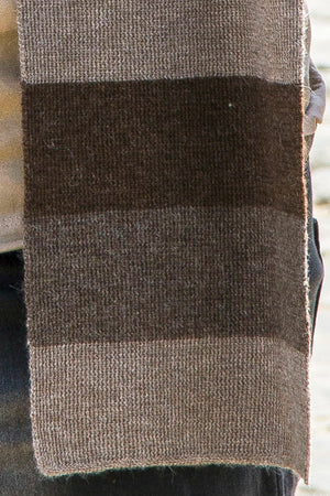 100% Baby Alpaca Scarf - Beige/Brown - Princesa Inca®