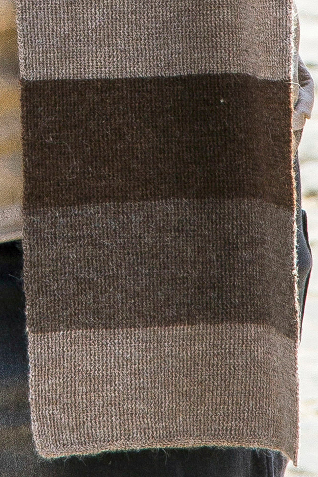 100% Baby Alpaca Scarf - Beige/Brown - Princesa Inca®