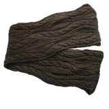 Hand Knit 100% Baby Alpaca Scarf for Women ~ Brown - Princesa Inca®