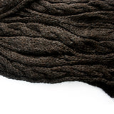 Hand Knit 100% Baby Alpaca Scarf for Women ~ Brown - Princesa Inca®