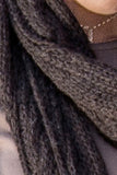 Hand Knit 100% Baby Alpaca Scarf for Women ~ Brown - Princesa Inca®