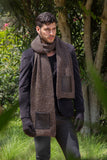 100% Alpaca Knitted Scarf w/ Pocket ~ Brown - Princesa Inca®