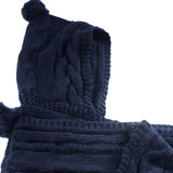 One Piece Long Baby Alpaca Blend Scarf Hat  for Women and Men ~ Navy Blue - Princesa Inca®