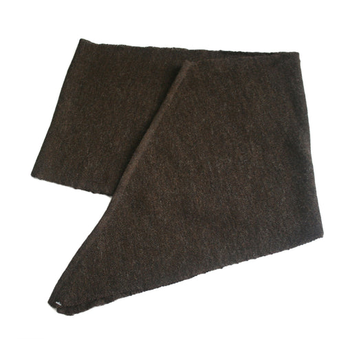100% Baby Alpaca Lightweight Knitted Scarf ~ Natural Fiber Wrap for Women and Men ~ Brown - Princesa Inca®