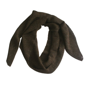100% Baby Alpaca Lightweight Knitted Scarf ~ Natural Fiber Wrap for Women and Men ~ Brown - Princesa Inca®