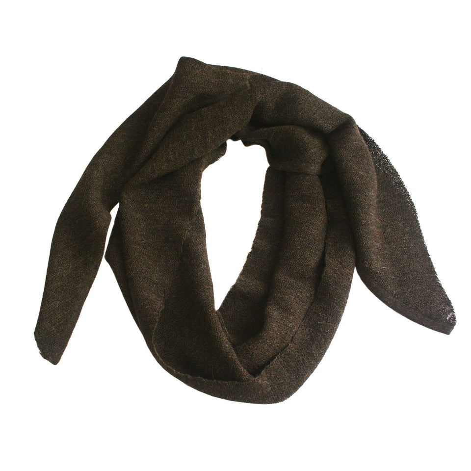100% Baby Alpaca Lightweight Knitted Scarf ~ Natural Fiber Wrap for Women and Men ~ Brown - Princesa Inca®