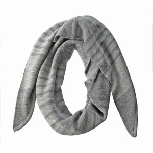 Triangle 100% Baby Alpaca Scarf ~ Gray - Princesa Inca®