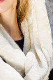 Infinity 100% Baby Alpaca Knitted Scarf ~ Natural Fiber Wrap for Women ~ Off-White - Princesa Inca®
