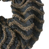 Infinity Lightweight Baby Alpaca Blend Scarf ~ Natural Fiber Wrap for Women ~ Gray/Green - Princesa Inca®