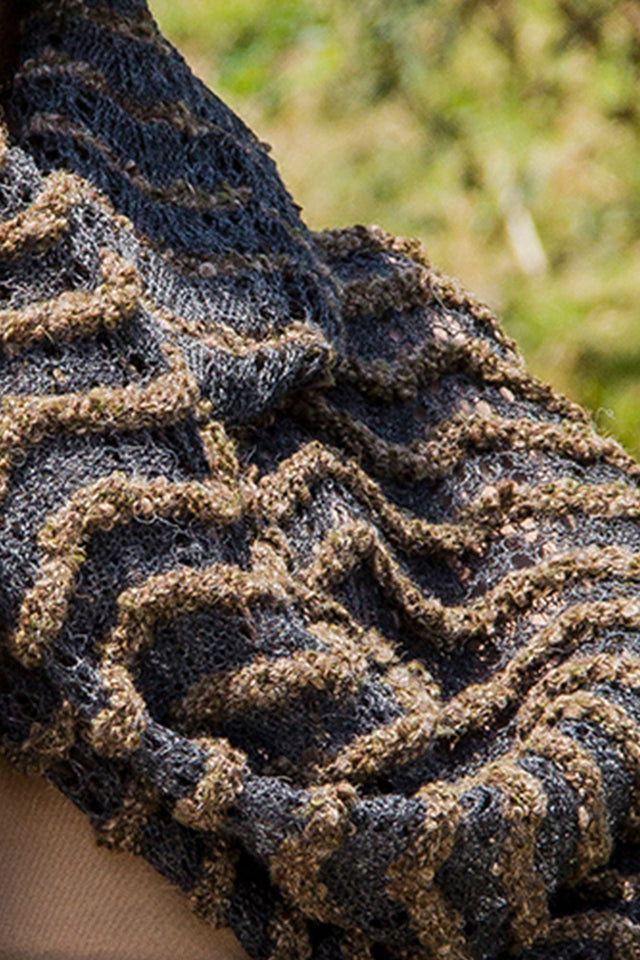 Infinity Lightweight Baby Alpaca Blend Scarf ~ Natural Fiber Wrap for Women ~ Gray/Green - Princesa Inca®