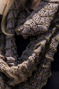 Infinity Baby Alpaca Lightweight Blend Scarf ~ Natural Fiber Wrap for Women ~ Beige/Green - Princesa Inca®