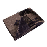 Reversible 100% Baby Alpaca Shawl ~ Dk Brown / Off-White - Princesa Inca®