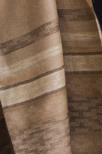 Reversible 100% Baby Alpaca Wool Woven Shawl Wrap ~ Brown/Beige - Princesa Inca®