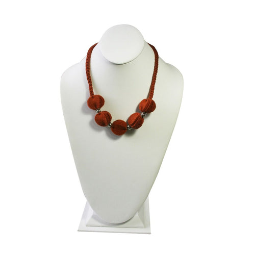 Pachacamac Hanging Discs Necklace ~ Terracotta - Princesa Inca®
