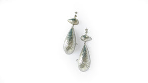 Spiral 950 Silver Earrings Jewelry - Princesa Inca®