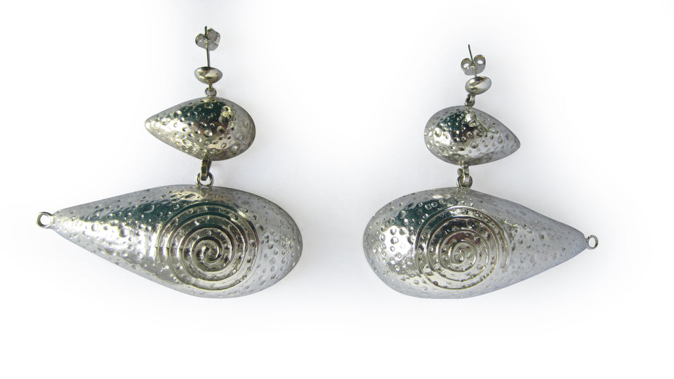 Spiral 950 Silver Earrings Jewelry - Princesa Inca®