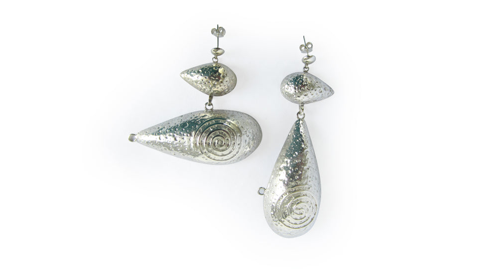 Spiral 950 Silver Earrings Jewelry - Princesa Inca®