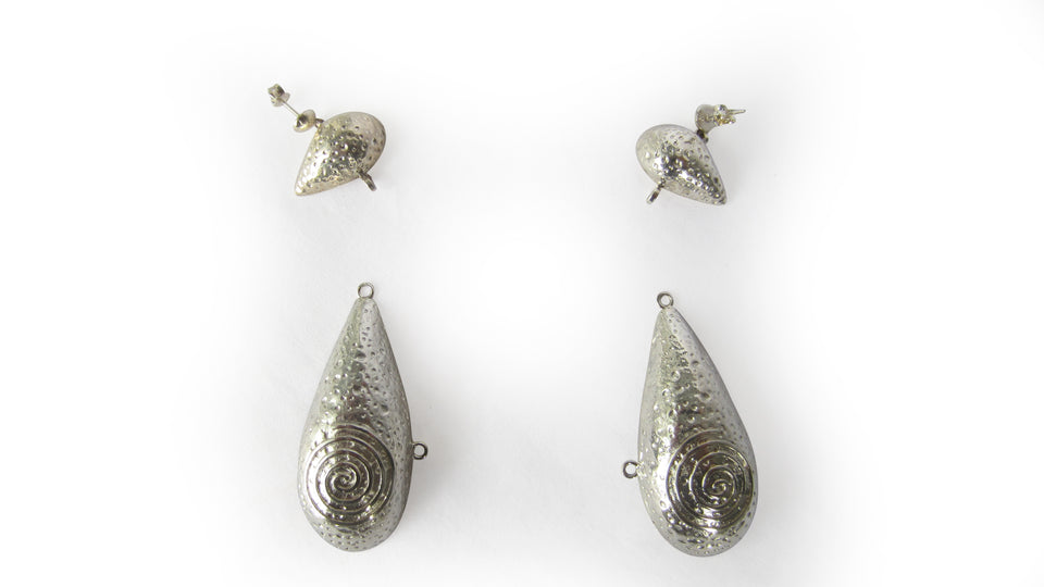 Spiral 950 Silver Earrings Jewelry - Princesa Inca®