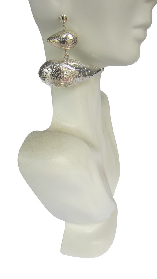 Spiral 950 Silver Earrings Jewelry - Princesa Inca®